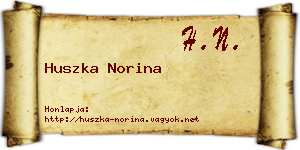 Huszka Norina névjegykártya